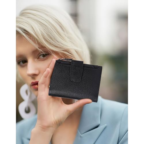 Image of FALAN MULE Small Wallet for Women Leather Bifold Compact RFID Blocking Small Womens Wallet Purse | Compact Size
