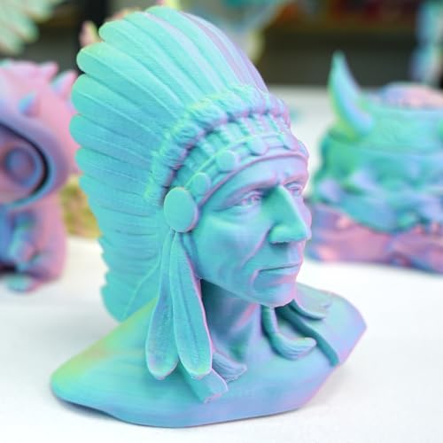 Image of Gratkit Matte Tri-Color PLA Filament,Coextrusion PLA Filament 1.75mm, + /-0.03mm, 1KG /Roll, High Speed Matte PLA,Fluorite
