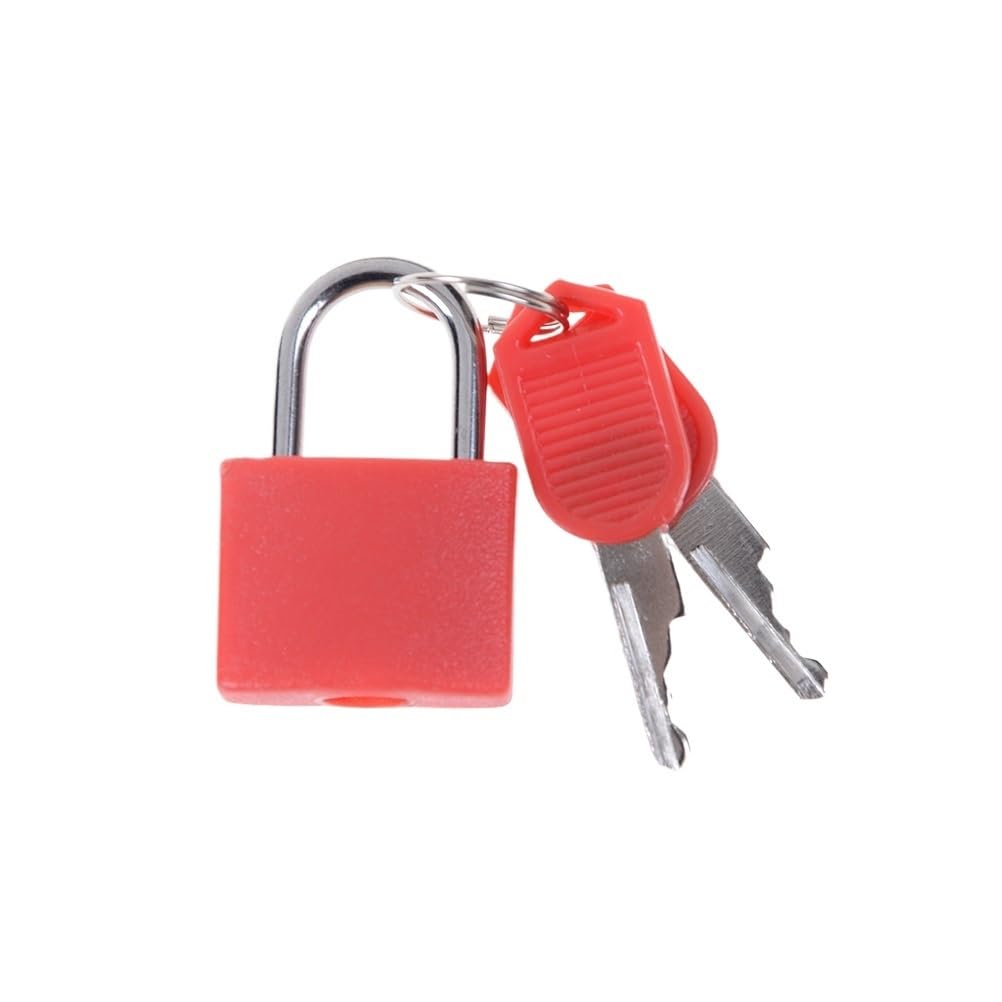 Padlock 2PCS 30x23mm Small Steel Padlock Travel Suitcase Diary Lock with 2 Keys(3)