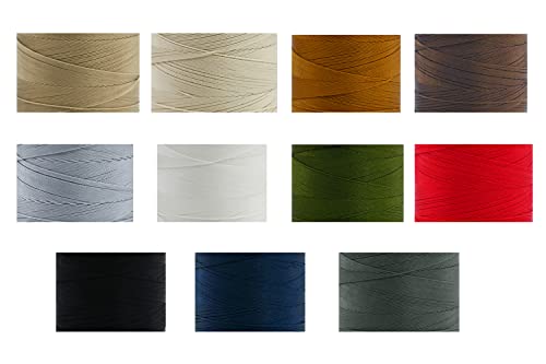 Selric Tex 135 Polyester Thread For Sewing 730Yards #138 T135 420D Uv Resistant High Strength Upholstery Thread For Leather, Outdoor Market, Drapery,Etc (Beige) #TOP4