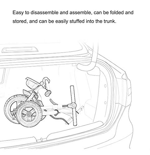 GYF Kinder Trike Kinder Dreirad Dreirad Kinder Multifunktions Dreirad mit einem Knopf Falten 2-6 Jahre alt Baby Outdoor… – Bild 7