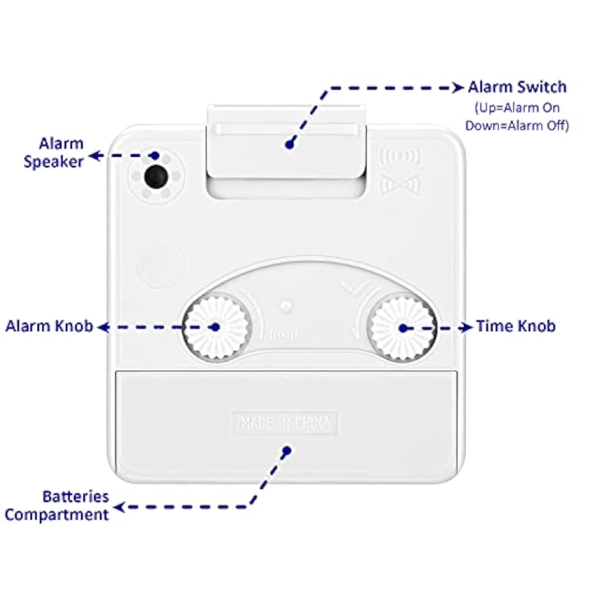 Travel Analog Alarm Clock, Ultra Small Clock with Snooze and Light Function