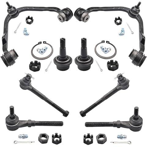 ASTARPRO - 8Pcs Suspension Kits 2WD Front Upper Control Arm Ball Joints Tie Rod Ends Replacement for Ford F-150 Expedition Lincoln Navigator Blackwood Cover