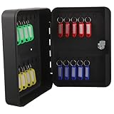 FOYTOKI Wandschlüsselkasten Aus Eisen 28 Haken Schlüsselaufbewahrung Mit Wandhalterung Für Büro Zuhause Gebäudeverwaltung