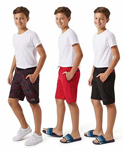 Eddie Bauer Boys' Active Shorts - 3 Pack Quick Dry Athletic Shorts - Hybrid Mesh Performance Shorts for Boys (4-16)2