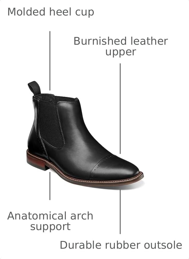 Image of Stacy Adams Maury Cap Toe Chelsea Boot