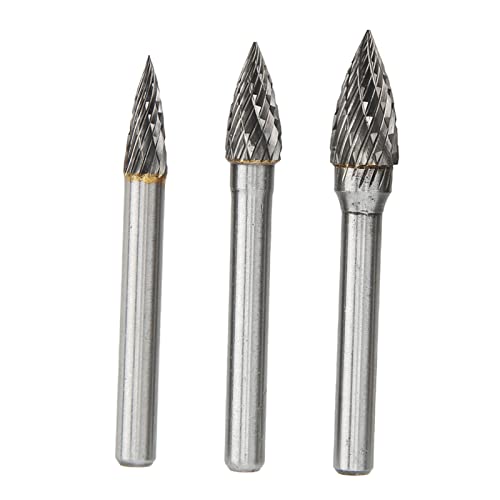 Set de 5 fresas rotativas de carburo doble corte miniatura 4