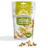 Sunshine Nut Company Whole Roasted Lightly Salted Cashews, Handful of Herbs Flavor, Single 7 oz. Bag, Gluten Free, Peanut Free and Vegan Individual Snack Packs for Kids and Adults, GMO Free