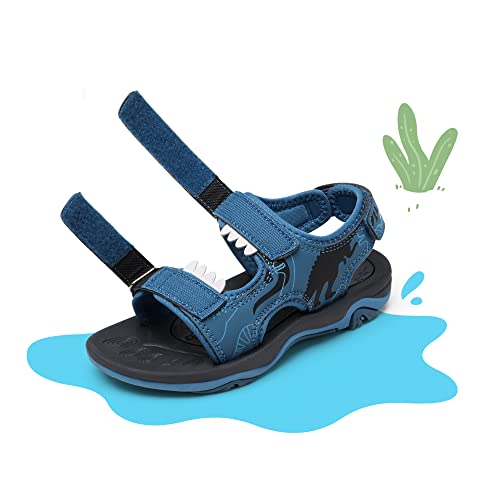 Image of DREAM PAIRS Boys Girls Summer Sandals | Outdoor Athletic Kids Sport Water Shoes Anti-slip Toddler Lightweight Comfortable Cute Cartoon Quick-drying