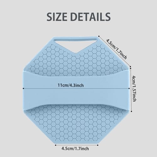Antimicrobial Silicone Body Scrubber, Exfoliating Shower Scrubber for Sensitive Skin Eco Friendly (Blue), Multicolor - Image 2