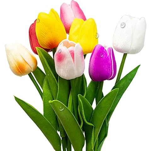 Tulipes Artificielles SZXMDKH Multicolores Cover