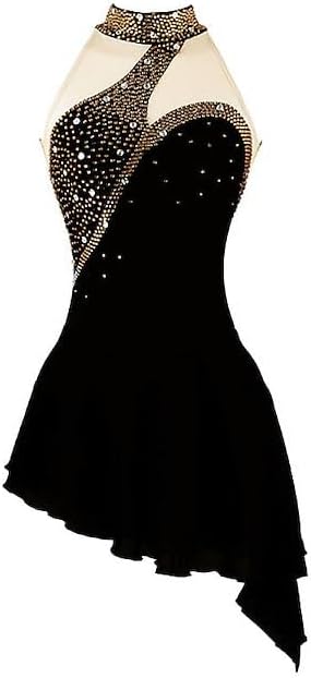Girls Figure Skating Performance Dress Professional Ice Skating Clothing Lady's Ballet Costume Gymnastics Skirt