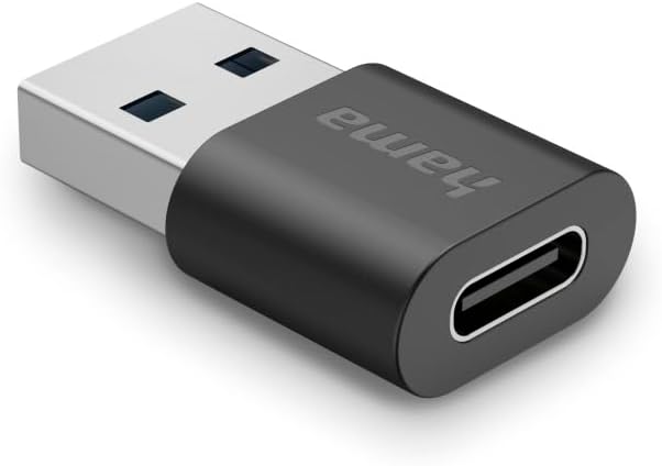 Adattatore Hama da USB-A a C, SuperSpeed ​​Plus 10 Gbps 2 porte – Nero