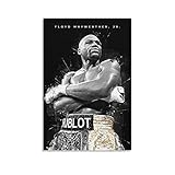 DERBUT Floyd Mayweather Black And White Poster Posters Art Print Wall Photo Paint Poster Hanging Picture Family Bedroom Decor Gift 12x18inch(30x45cm)