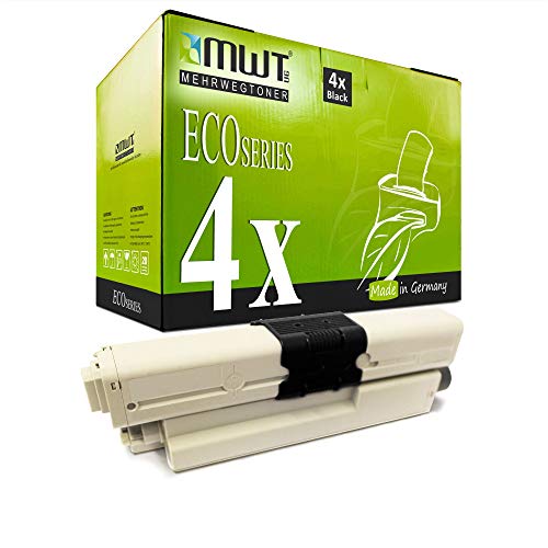 Cartouches Oki ES 3452 Noir MWT - Pack de 4 toners compatibles MFP