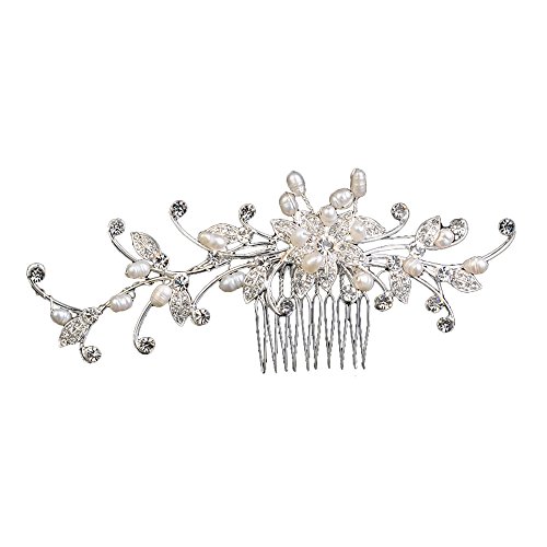 Peigne à cheveux orné de jolies fleurs en perles Miya bijou de tête mariage et soirée