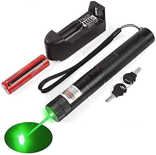 Image of Aluminium 500Mw Rechargeable Green Laser Pointer Party Pen Disco LED Light 5 Mile + Battery, ?3.7 Volts L100