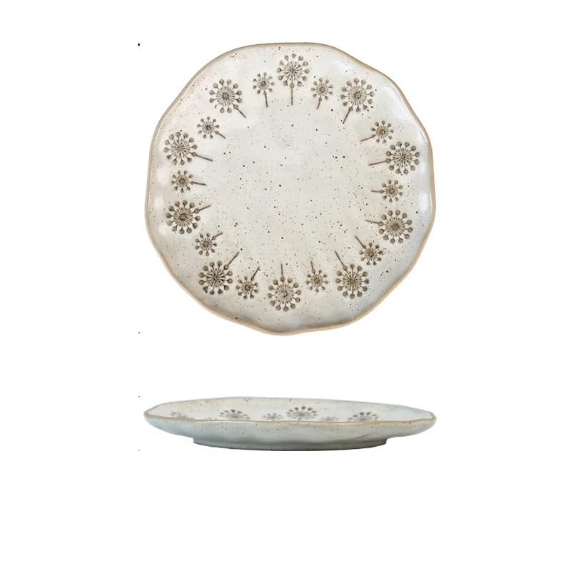 Assiettes en poterie japonaise TUSUOD au style épuré pour salades