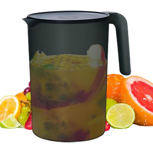 Jarra con tapa, jarras de té de 2 litros con tapa, jarra de agua con boquilla doméstica para agua fría y caliente, jarra de almacenamiento de de té, bebidas