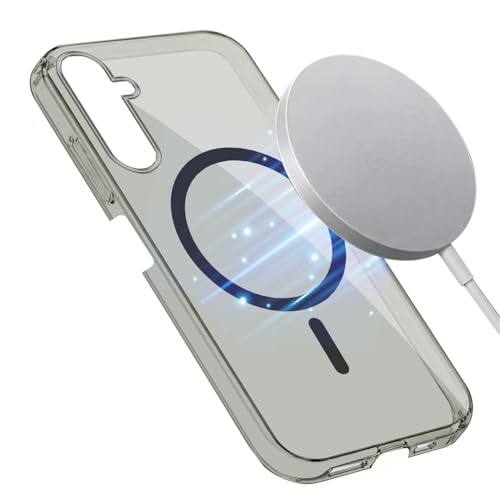 Image of Jkobi Lifetime Anti-Yellow MagSafe Compatible Clear Back Cover Case for Samsung Galaxy M14 5G (Sleek Hard Crystal | Shockproof and Camera Protection)