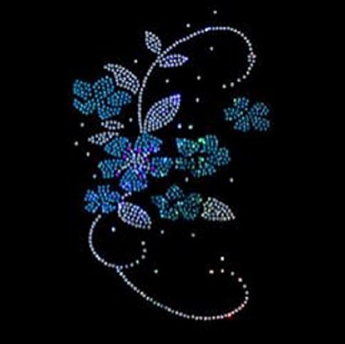 Flower 17 Rhinestone Iron on Transfer