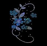 Flower 17 Rhinestone Iron on Transfer