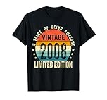 Vintage 2008 Funny 18 Years Old Boys and Girls 18th Birthday T-Shirt