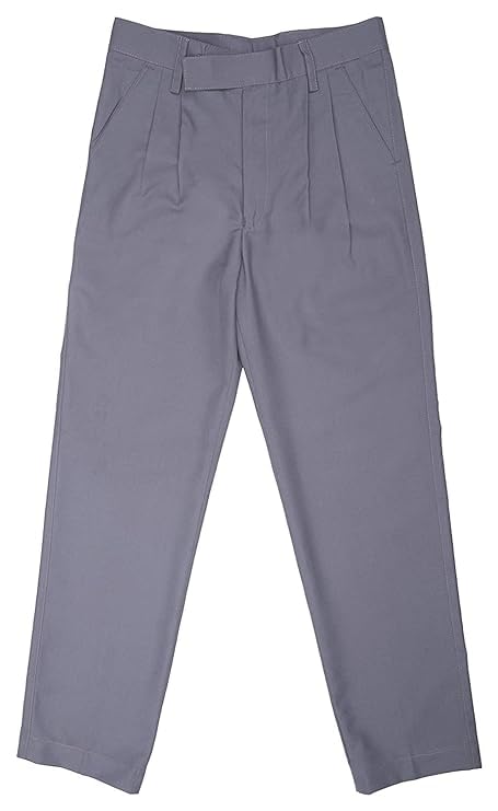 Image of White Cotton Trousers for Kids, Regular Fit