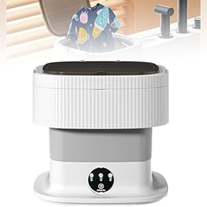 Opvouwbare mini-wasmachine, draagbare wasmachine van 10 liter, 3 standen, dieptereiniging, halfautomatische mini-wasmachine voor ondergoed, sokken, babykleding, perfect voor kamperen, reizen gray