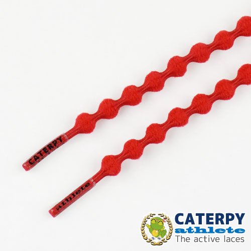 CATERPYRUN (キャタピラン) キャタピーアスリート 結ばない靴紐 レッド 65cm