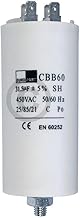 DL-pro Condensatore motore 31,5µF 450 V Ø40 X 95 mm universale con fessure AMP da 6,3 mm e vite di fissaggio M8 CBB60 Condensatore di avviamento motore per elettrodomestici elettrici