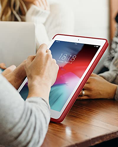 Dtto Ipad Air 2 Case (2014 Released), Ultra Slim Lightweight Smart Case Trifold Stand With Flexible Soft Tpu Back Cover For Apple Ipad Air 2 (Model A1566/A1567), Red #TOP5