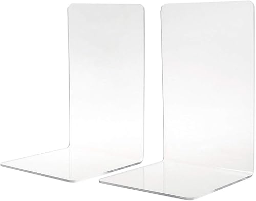 tegongse 2 sujetalibros acrílicos, antideslizantes, tapón de libro para libros/películas/CDs/videojuegos