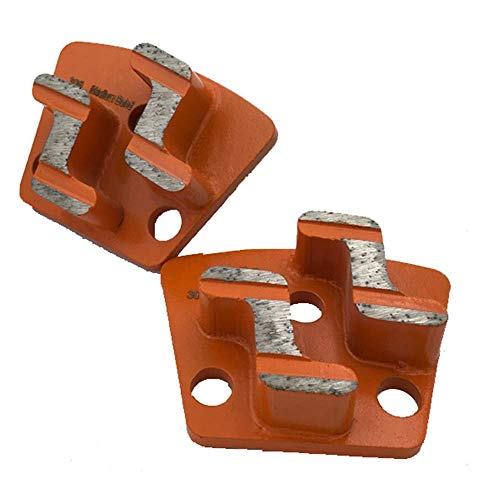 Preisvergleich Produktbild CT06 Zwei Z-förmige Segmente M9 Trapez-Diamantschleifschaber Magnetische ASL-Diamantschleifplatte für CPS-Bodenschleifer 12PCS, mittelrot, 3 x bloße Löcher