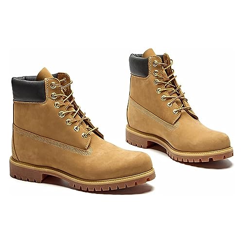 Image of SUREWAY Mens Heavy Duty Soft /Steel Toe Work Boots for Men,Goodyearwelt,Full Grain Leather Working Construction Boot,Slip /Oil /Water Resistant Industrial Safety Shoes,Soft Toe Wheat,Size 8