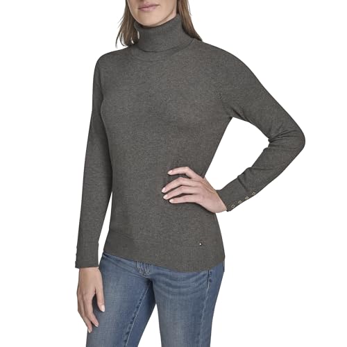 Tommy Hilfiger Women's Cotton Lightweight Turtleneck Sweater3