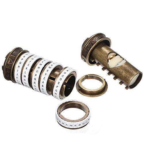 yorten Mini Cryptex Locks Alphabet Password Cylinder Code Toys Wedding Gifts Valentines's Day Interesting Creative Romantic Birthday Gifts Three Kinds of Types