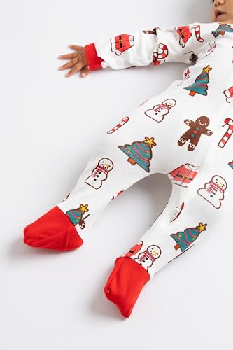 Image of MONICA + ANDY One Piece Baby Pajamas, 100% Organic Baby Clothes for Girls and Boys, Sizes For Newborn and Infant