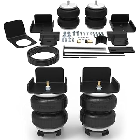 RETRUE Rear Air Bags Suspension Kit for 2019-2025 Chevrolet Chevy Silverado GMC Sierra 1500 Truck Towing, 5000 Lbs of Load Leveling Capacity, Replacement for Firestone 2609 Ride Rite Airbags Cover