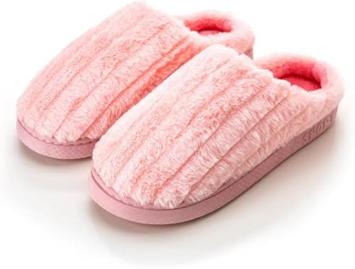Image of Unisex Winter Flip Flop Slipper for Men and Women Soft Faux Fur Slip On Indoor Home Slides Slipper for Bedroom Sandals