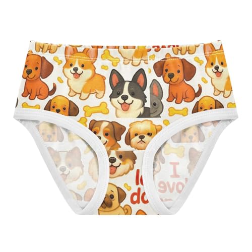 Cotton Toddler Girls Underwear Cute Cartoon Dogs Animal Girl Panties Cute Fancy Briefs Kids Undies 2t