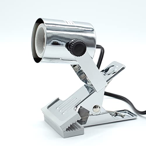 クリップライト デスクライト スタンドライト 電球ソケット E26 植物育成ライト 水槽ライト 卓上スタンド 水族館用 電球ホルダー ベッドサイド 卓上ライト 省エネ LED クローム E26 電球なし クリップ式スポットライト クリップライト デスクライ