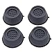 Plate-forme, tampon à laver les pieds coussin silencieux anti-lave-lavette anti-vibration augmenter hauteur Réduire le bruit de bruit non glissant noir 4pcs