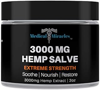 Medical Miracles Hemp 3000 Mg Extreme Strength Healing Salve : Ideal for Hips, Joints, Neck, Back, Elbows, Fingers, Hands, and Knees Made in USA