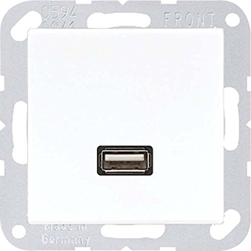 JUNG Maa1122 Multimediaanschlusssystem Prise USB 2.0 Encastrable Blanc