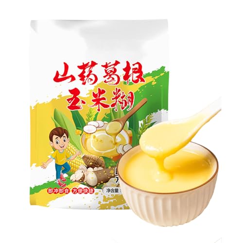 Mkostlich Yamswurzel- und Maispulver, 400g/14.10oz Yamswurzel-Maissuppenpulver, Chinese Instant-Maispaste, Instant-Frühstücksbrei, inklusive 10 Beutel*40 g in der Packung