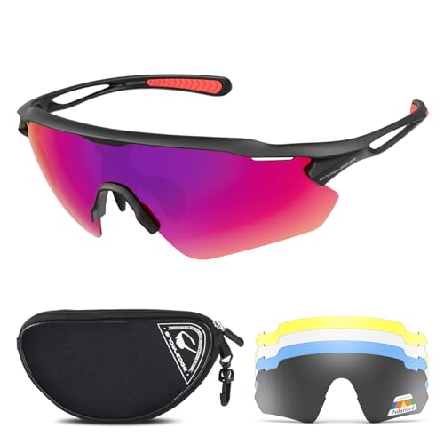 Image of Cycling Glasses, TR90 Unbreakable Frame Polarized Anti-UV400 Sports Sunglasses