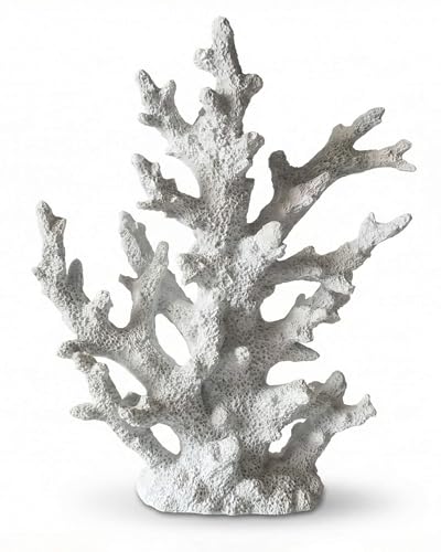 ZASEUCI Lifelike Coral Reef Sculpture Statue - Handmade Resin Ocean Decor for Aquarium Desk Bathroom Shelf - Coastal Beach Nautical Theme Gift for Home & Office