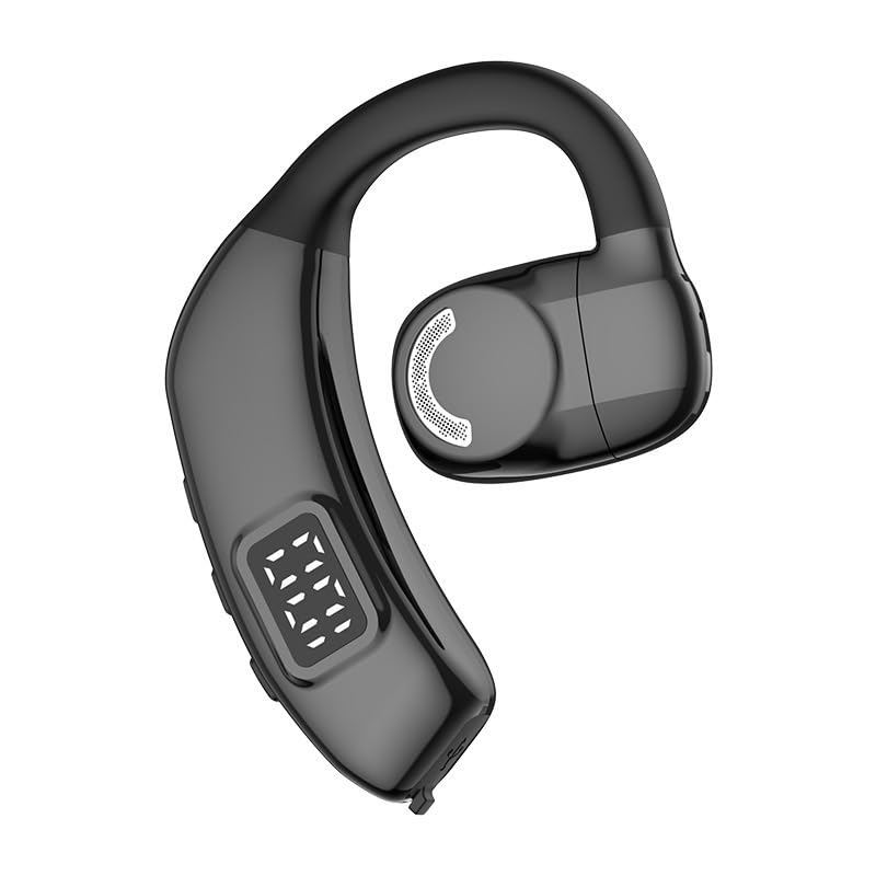 Single Bluetooth5.4 Phone Earpiece Earbud One Ear Piece 180° Left and Right Ears LED Display Open Ear Bud Air Conduction Earbuds Earless Out of Ear Headphones Wireless Headsets with Microphone Earhook-image-35
