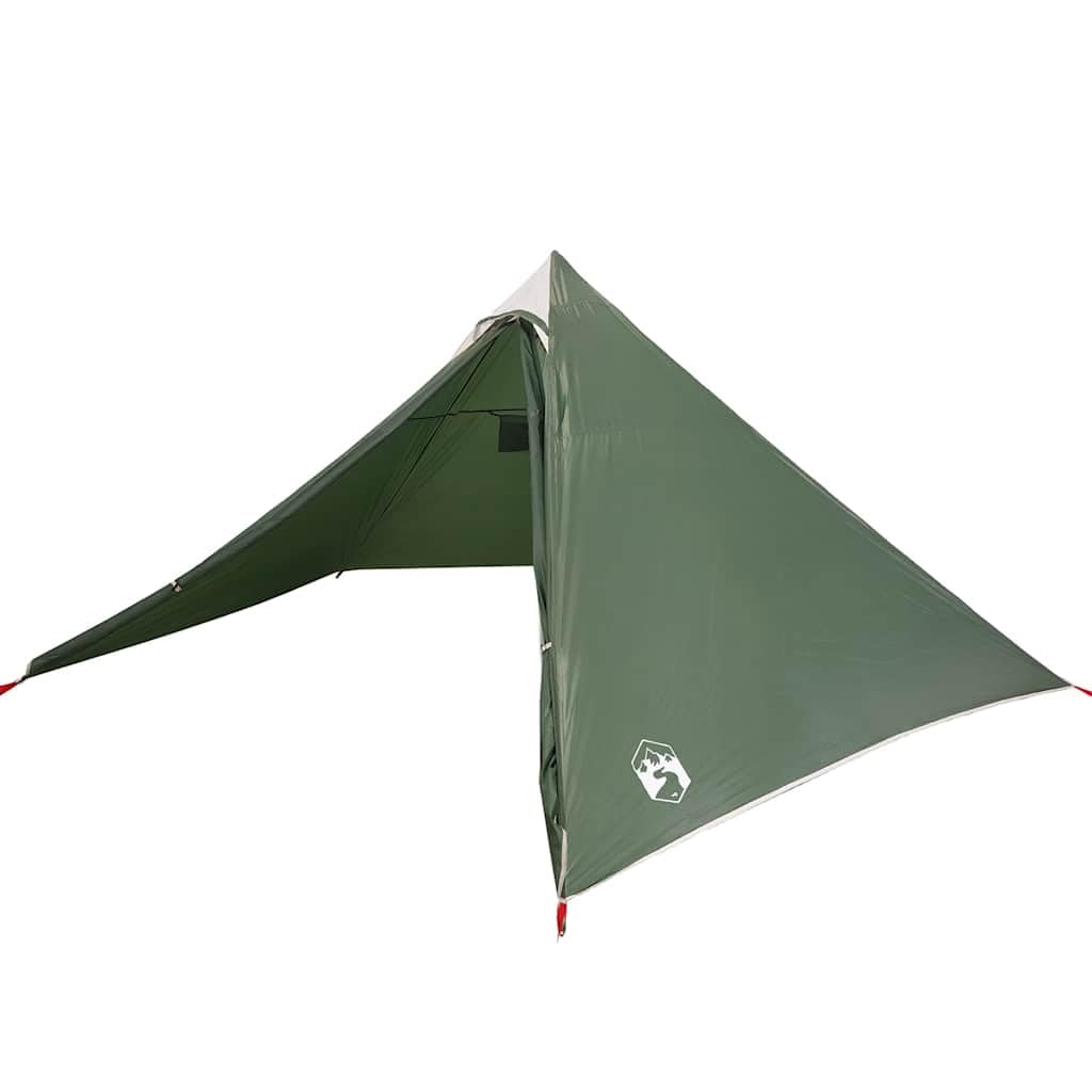 Tienda familiar tipo 7 personas gris y naranja impermeable con postes